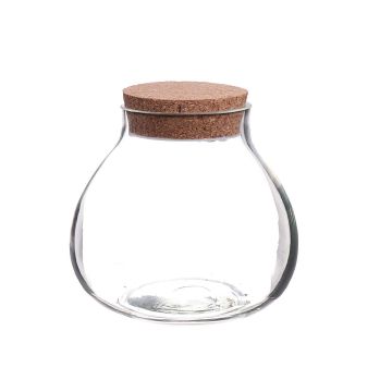 Glas Terrarium NATHALJA mit Korkdeckel, LED-Beleuchtung, klar, 14cm, Ø15cm Glas Terrarium NATHALJA mit Korkdeckel, LED-Beleuchtung, klar, 14cm, Ø15cm