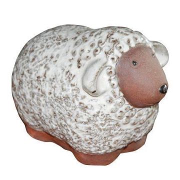 Tierfigur Schaf ZENARA aus Keramik, glasiert, weiß, 17x11x12cm Tierfigur Schaf ZENARA aus Keramik, glasiert, weiß, 17x11x12cm