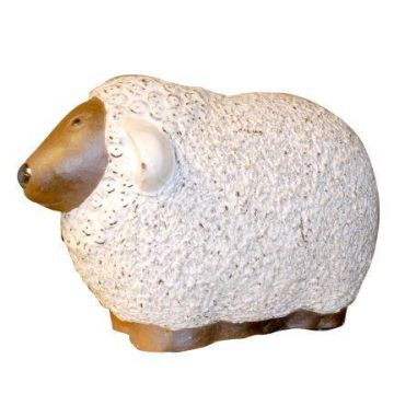 Tierfigur Schaf ZENARA aus Keramik, glasiert, weiß, 35x21x23cm Tierfigur Schaf ZENARA aus Keramik, glasiert, weiß, 35x21x23cm