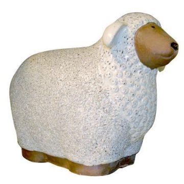 Tierfigur Schaf ZENARA aus Keramik, glasiert, weiß, 45x24x39cm Tierfigur Schaf ZENARA aus Keramik, glasiert, weiß, 45x24x39cm