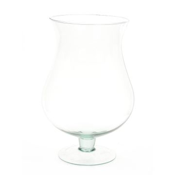 Pokalvase VIKTORIN aus Eco Glas, mit Fuß, klar, 32cm, Ø22cm