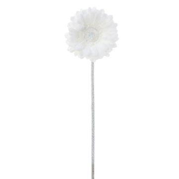 Künstliche Blume Gerbera KURENA, beschneit, Glitzer, weiß, 50cm Künstliche Blume Gerbera KURENA, beschneit, Glitzer, weiß, 50cm