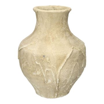 Blumenvase STEPHANIE aus Beton, mit Struktur, beige, 29,5cm, Ø22cm