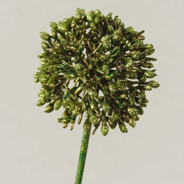 Unechter Allium HELLA, Glitzer, grün-gold, 45cm, Ø8cm