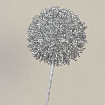 Unechter Allium HELLA, Glitzer, silber, 75cm, Ø11cm