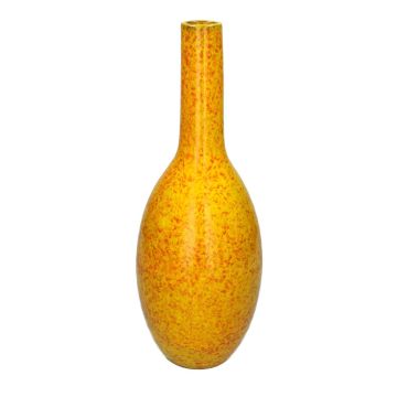 Dekoflasche JEANNETTE mit Sprenkeln, Keramik, gelb, 54cm, Ø19cm