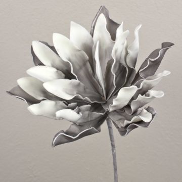 Deko Kunststoffschaum Agave pygmaea DANINA, grau-weiß, 35cm, Ø30cm