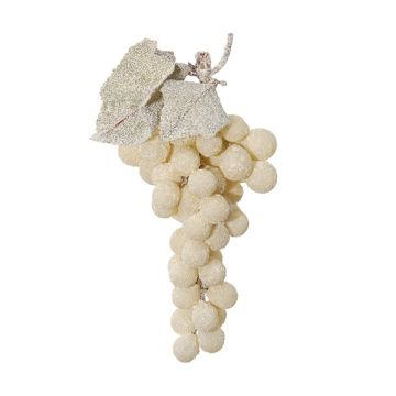 Kunst Obst Weintrauben ALBAKO, gefroren, creme, 22cm, Ø8cm Kunst Obst Weintrauben ALBAKO, gefroren, creme, 22cm, Ø8cm