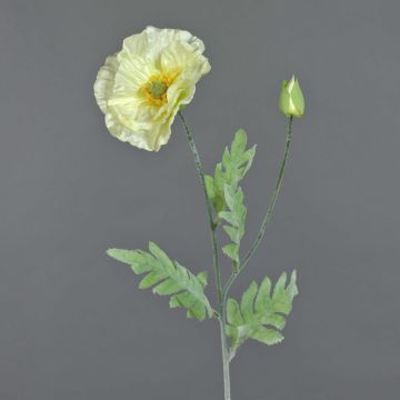 Mohnblume künstlich LISSIE, creme, 70cm, Ø12cm
