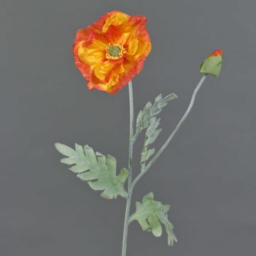 Mohnblume künstlich LISSIE, orange, 70cm, Ø12cm