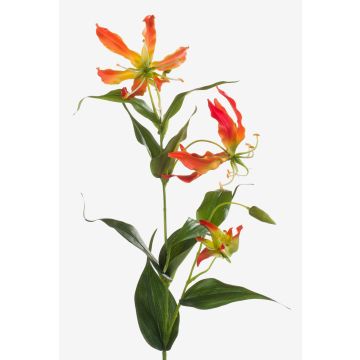 Künstliche Blume Gloriosa FUJITA, orange-gelb, 80cm, Ø15cm
