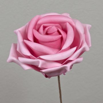 Deko Kunststoffschaum Rose REGINE, rosa, 30cm, Ø16cm