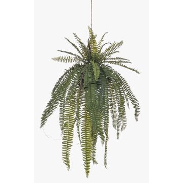 Kunst Schwertfarn Blumenampel MAXROL, Erdballen, Wurzeln, hängend, grün, 85cm