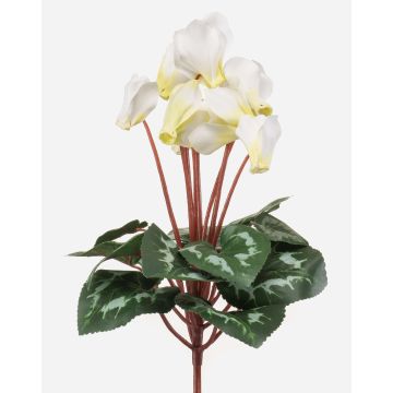 Alpenveilchen künstlich VERIANA auf Steckstab, weiß-grün, 30cm