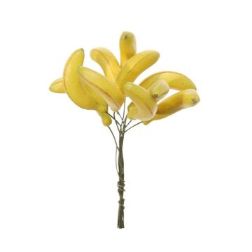 Kunst Obst Banane TIMBA, 12 Stück, gelb, 4,5cm, Ø1,3cm Kunst Obst Banane TIMBA, 12 Stück, gelb, 4,5cm, Ø1,3cm