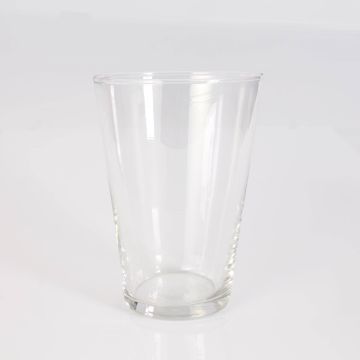 Vase Konisch JENNY EARTH aus Glas, klar, 19,5cm, Ø14cm
