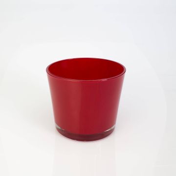 Glasübertopf ALENA, rot, 12,5cm, Ø14,5cm