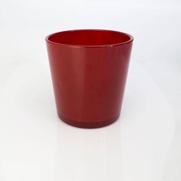 Glasübertopf ALENA, rot, 19cm, Ø18,5cm