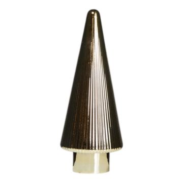 Deko Glas Weihnachtsbaum RICON, metallisch, gold, 26cm, Ø9,5cm