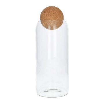 Vorratsglas SEGGY mit Korkkugel, klar, 24cm, Ø8,5cm Vorratsglas SEGGY mit Korkkugel, klar, 24cm, Ø8,5cm
