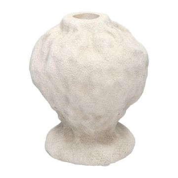 Keramik-Kerzenständer ALEKSANDRIA mit Struktur, weiß, 12cm, Ø10cm Keramik-Kerzenständer ALEKSANDRIA mit Struktur, weiß, 12cm, Ø10cm
