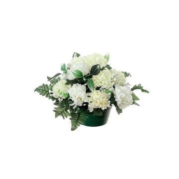 Kunst Blumen Gesteck Chrysantheme, Schleierkraut YASAR, Dekotopf, creme, 25cm, Ø30cm Kunst Blumen Gesteck Chrysantheme, Schleierkraut YASAR, Dekotopf, creme, 25cm, Ø30cm