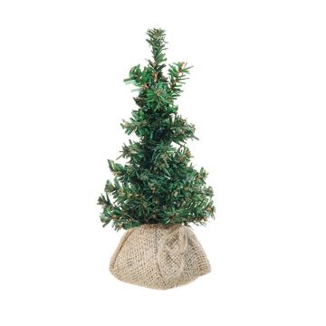 Fake Baum Tanne ALDON im Jutesack, 15cm