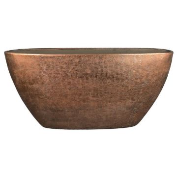 Schiffchen Keramik Schale AGAPE mit Maserung, kupfer, 73x17x36cm