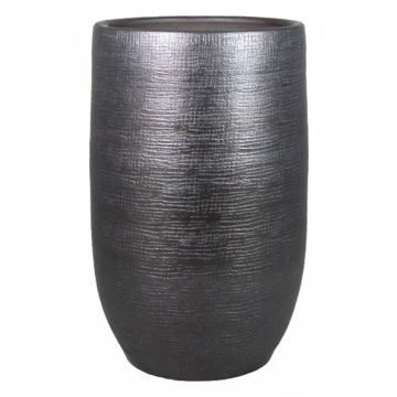 Keramikvase AGAPE mit Maserung, schwarz, 40cm, Ø26cm