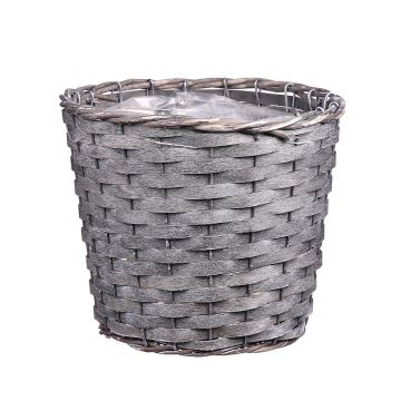 Blumenkorb AHMANIU, grau, 18cm, Ø22cm