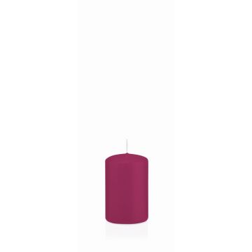 Stumpenkerze MAEVA, magenta, 8cm, Ø5cm, 18h - Made in Germany