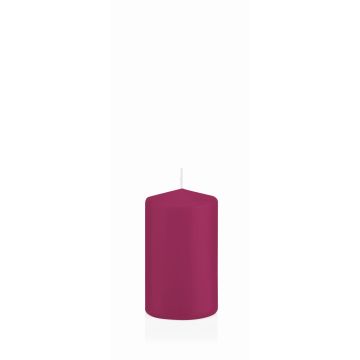 Stumpenkerze MAEVA, magenta, 10cm, Ø6cm, 33h - Made in Germany