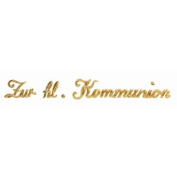 Wachsschriftzug Zur hl. Kommunion BERIA, gold, 1x8,3cm