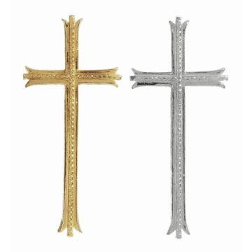Wachsornament Kreuz LESJA, silber, 10,5x4,5cm Wachsornament Kreuz LESJA, silber, 10,5x4,5cm