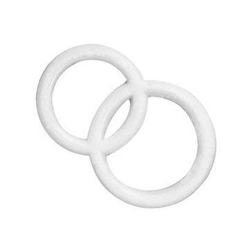 Wachsornament Ringe ELDORA, weiß, 1,9x2,9cm Wachsornament Ringe ELDORA, weiß, 1,9x2,9cm