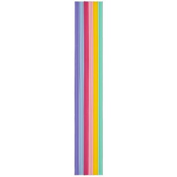 Verzierwachsstreifen Regenbogen ESTELA, 18 Streifen, pastell, bunt, 23x4cm Verzierwachsstreifen Regenbogen ESTELA, 18 Streifen, pastell, bunt, 23x4cm