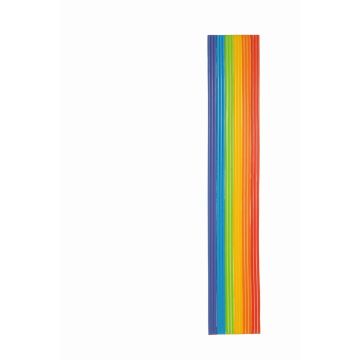 Verzierwachsstreifen Regenbogen ESTELA, 18 Streifen, klassisch, bunt, 23x4cm Verzierwachsstreifen Regenbogen ESTELA, 18 Streifen, klassisch, bunt, 23x4cm