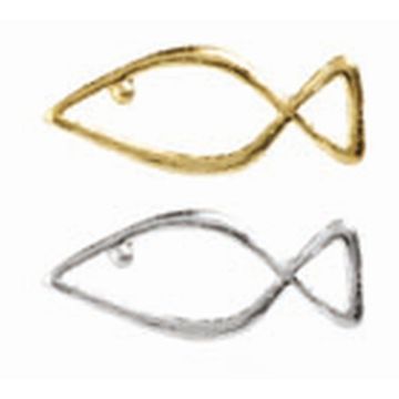 Wachsornament Fisch MINAKO, gold, 1x3,8cm Wachsornament Fisch MINAKO, gold, 1x3,8cm