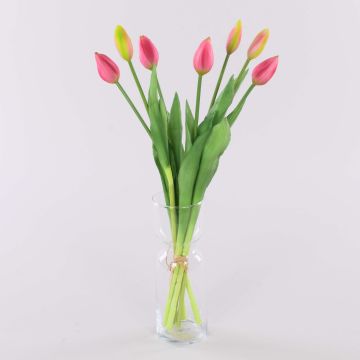 Kunst Tulpenstrauß LONA, rosa-grün, 45cm, Ø20cm Kunst Tulpenstrauß LONA, rosa-grün, 45cm, Ø20cm
