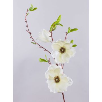 Kunst Magnolienzweig FINAH, creme-weiß, 90cm, Ø9-15cm