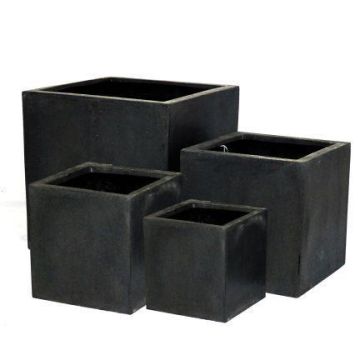 Fiberstone Pflanztopf VELDORA, 4 Stück, outdoor, schwarz, 20x20x20cm, 30x30x30cm, 40x40x40cm, 50x50x50cm Fiberstone Pflanztopf VELDORA, 4 Stück, outdoor, schwarz, 20x20x20cm, 30x30x30cm, 40x40x40cm, 50x50x50cm
