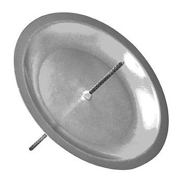 Metall Kerzenstecker KRISTOFFER für Adventskranz, für Kerzen ca. Ø5cm, silber, 8cm, Ø12cm