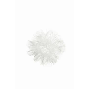 Kerzentropfschutz CLAUDINA aus Feintüll, weiß, 9cm, Ø3,1cm