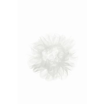 Kerzentropfschutz CLAUDINA aus Feintüll, weiß, 10cm, Ø5cm