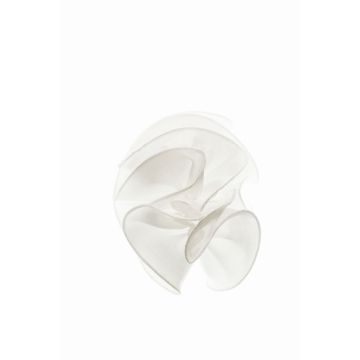 Kerzentropfschutz ADRIANNE aus Tüll / Satin, weiß, 12cm, Ø5cm