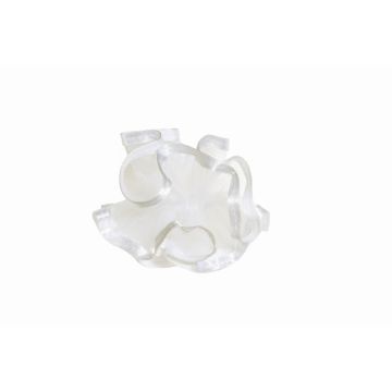 Kerzentropfschutz ALEANDRO aus Satin, weiß, 10cm, Ø5cm