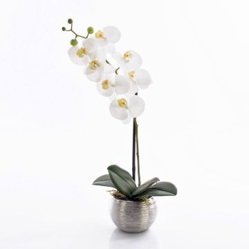 Kunstblume Phalaenopsis Orchidee EMILIA, Dekotopf, weiß, 45cm Kunstblume Phalaenopsis Orchidee EMILIA, Dekotopf, weiß, 45cm
