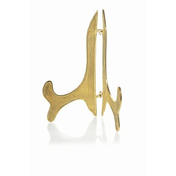 Buchständer ADALBERTO aus Messing, matt gebürstet, gold, 17,5x10cm Buchständer ADALBERTO aus Messing, matt gebürstet, gold, 17,5x10cm
