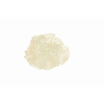 Kerzentropfschutz LIONELLA aus Organza mit Band, creme, 8cm, Ø4cm