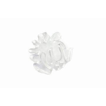 Kerzentropfschutz ELLIANNA aus Tüll / Satin, weiß, 8cm, Ø5cm